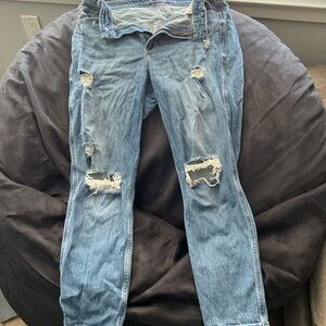 Hollister High Rise Distressed Blue Jeans